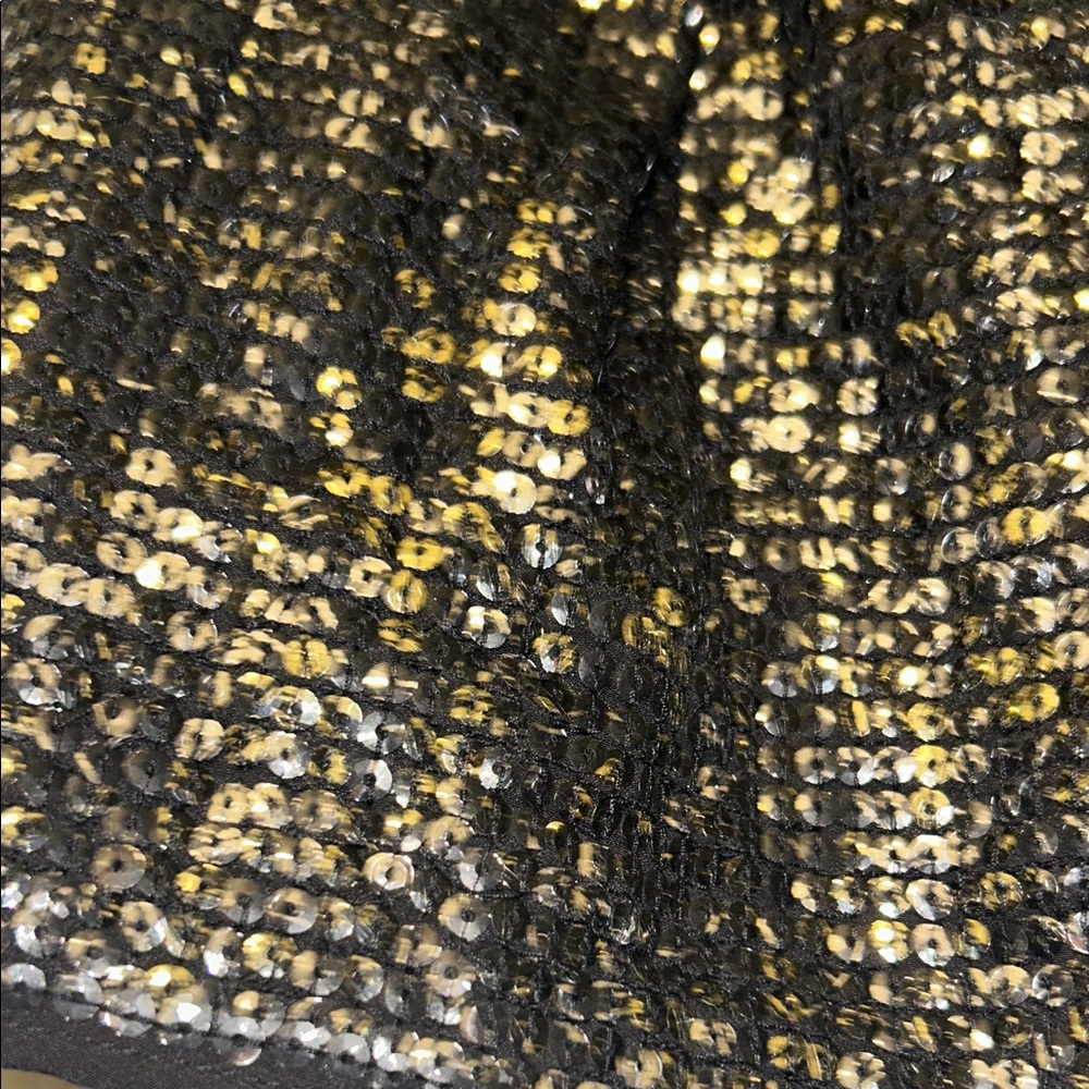 BCBGMaxAzria Black Sequin High Waist Shorts - Picture 3 of 7